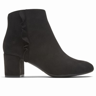 Rockport Total Motion Oaklee Ruffle Stiefel Damen Schwarz OBX-927683